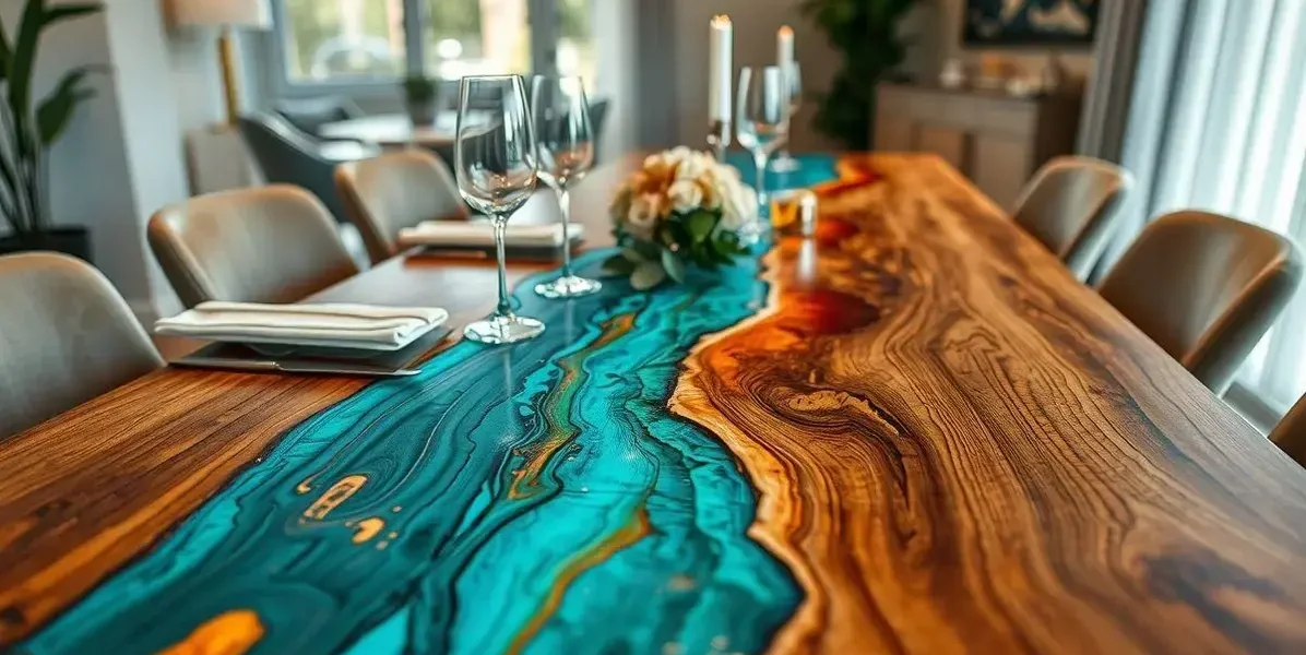 Apliques de resina para mesas