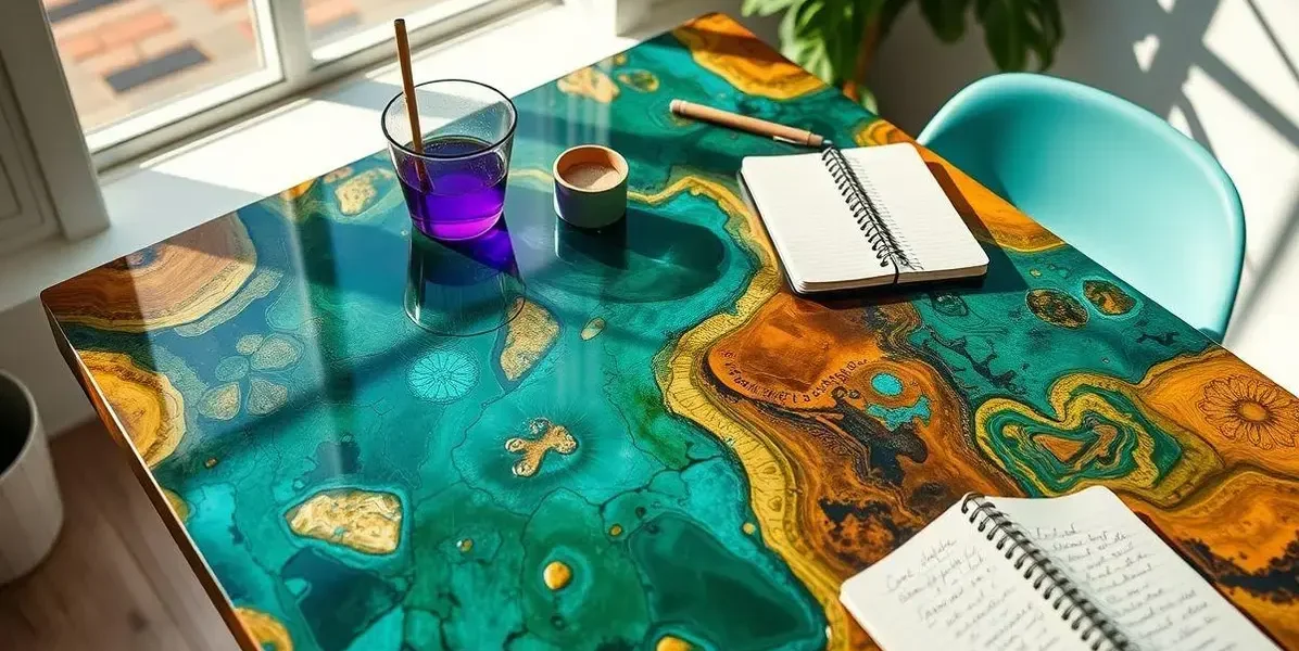 Apostila de diy mesa resinada