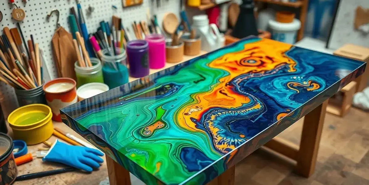 Apostila de resina para mesa