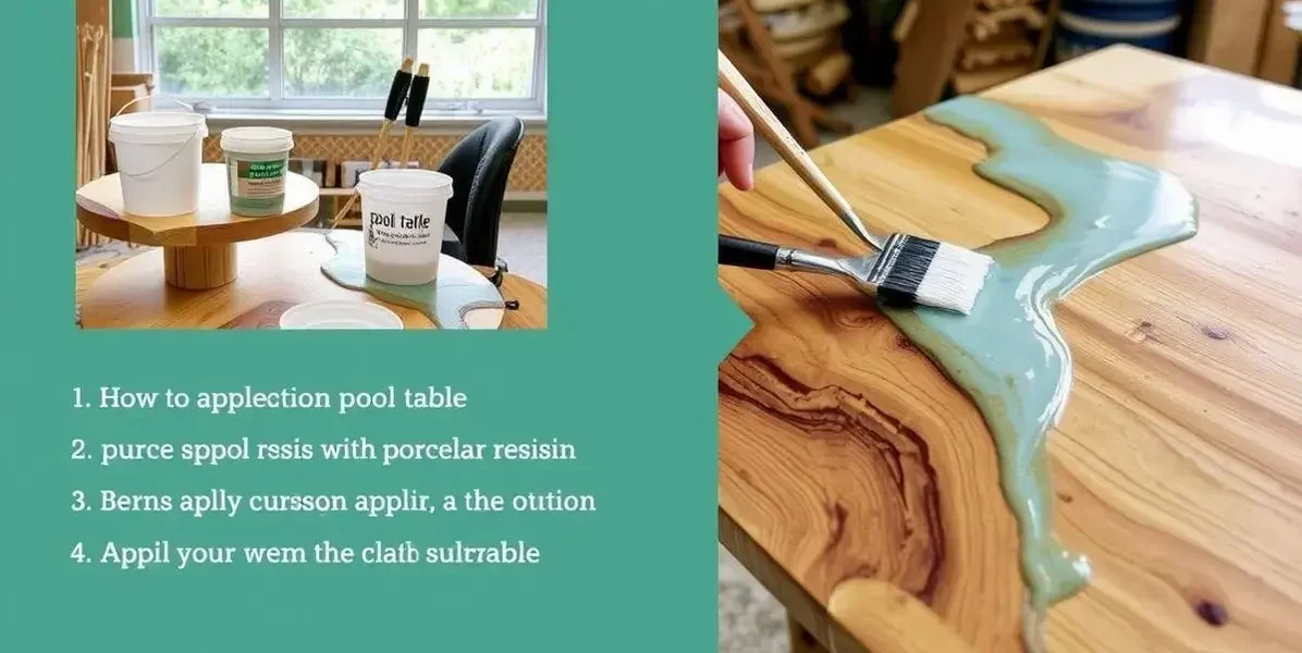 Assertar uma mesa de carretel com resina de porcelanato