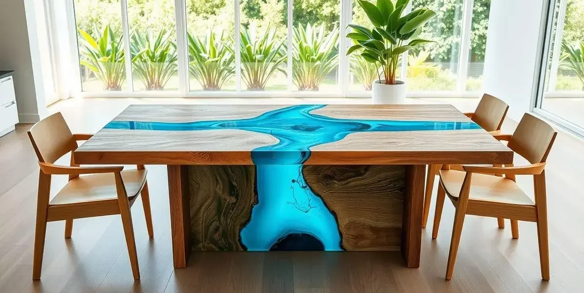 Mesas de resina de epoxi