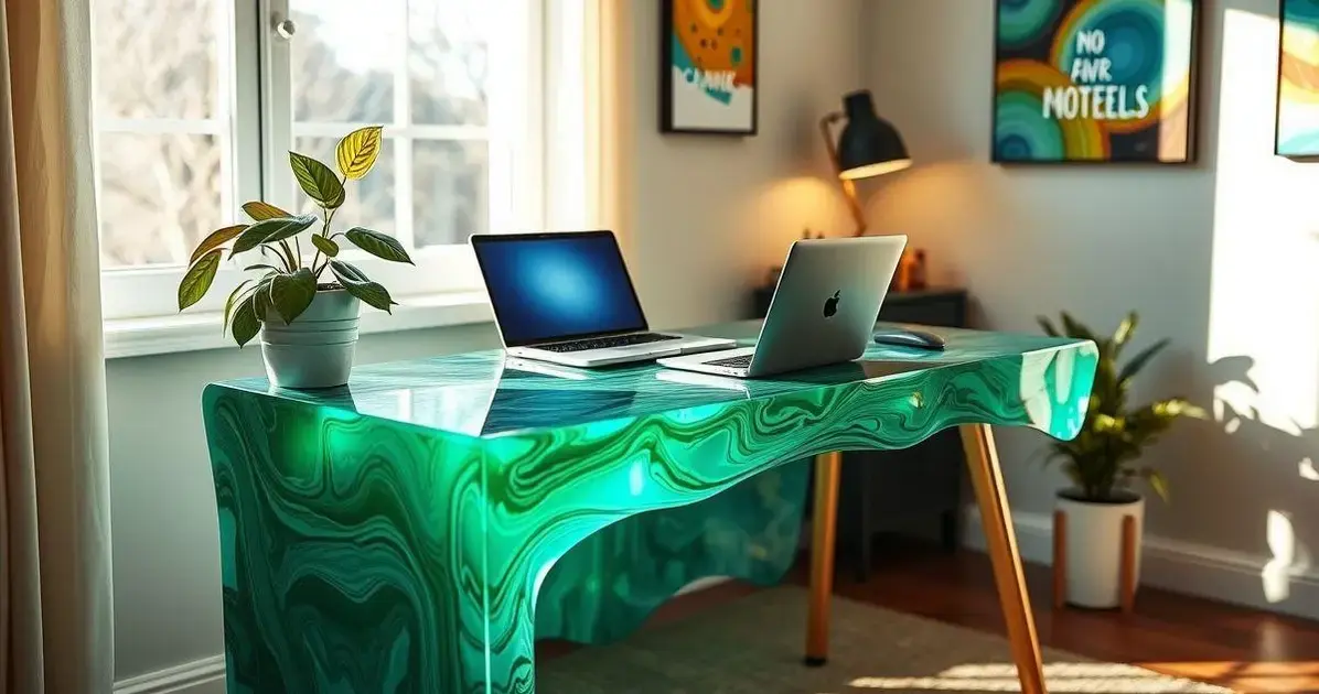 Mesas de resina fotos