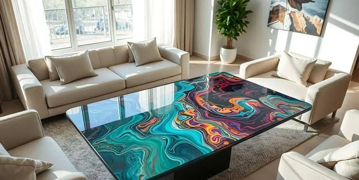 Mesas de resina liquida