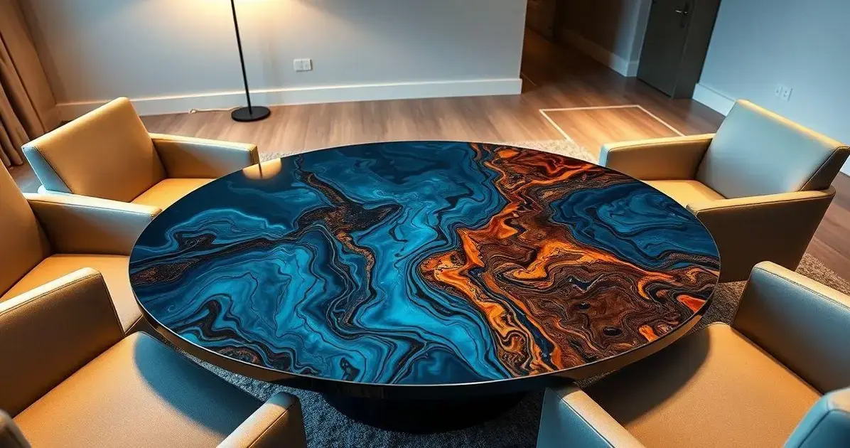 Valor de mesa com resina epoxi Valor de mesa com resina epoxi