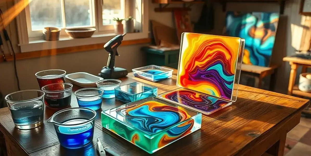 Video de mesa com resina