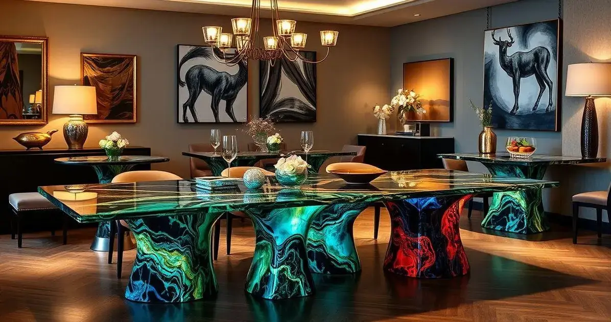 Base de mesa de jantar em resina no rj