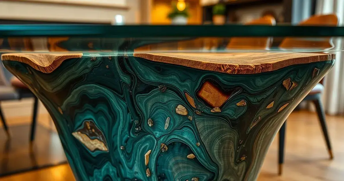 Base de mesa de resina