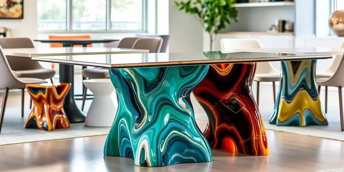 Base de mesa de resina