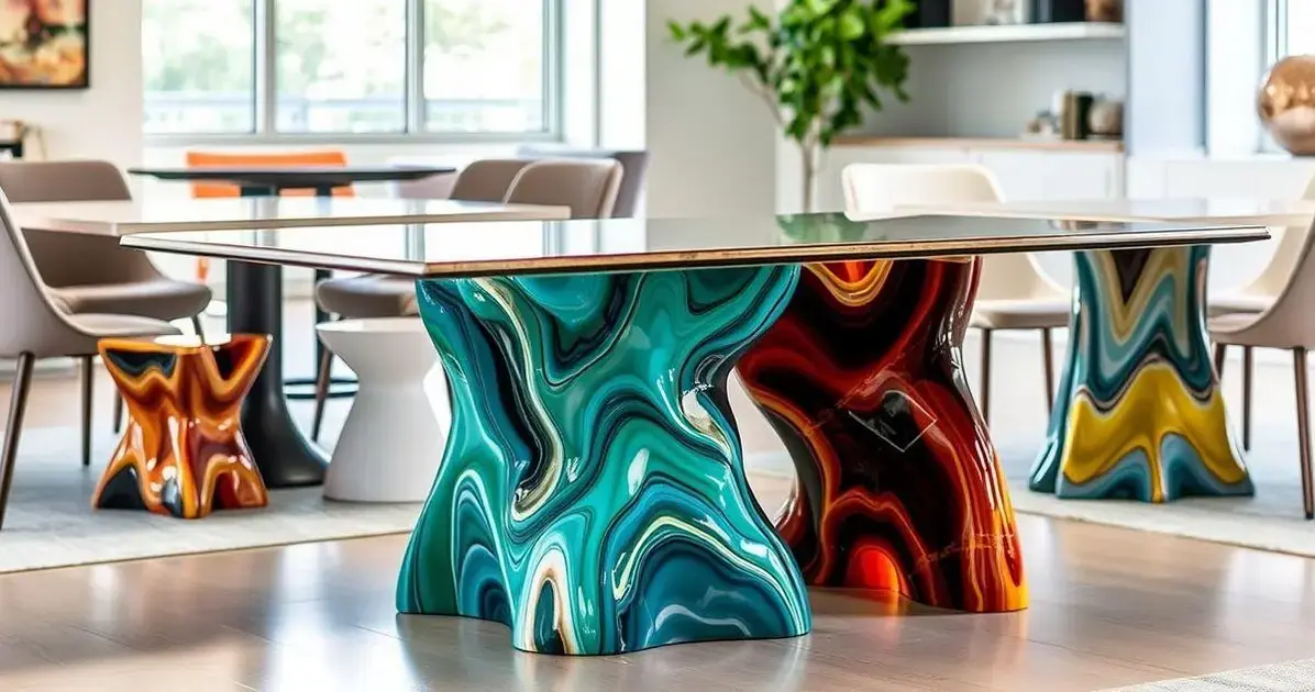 Base de mesa de resina