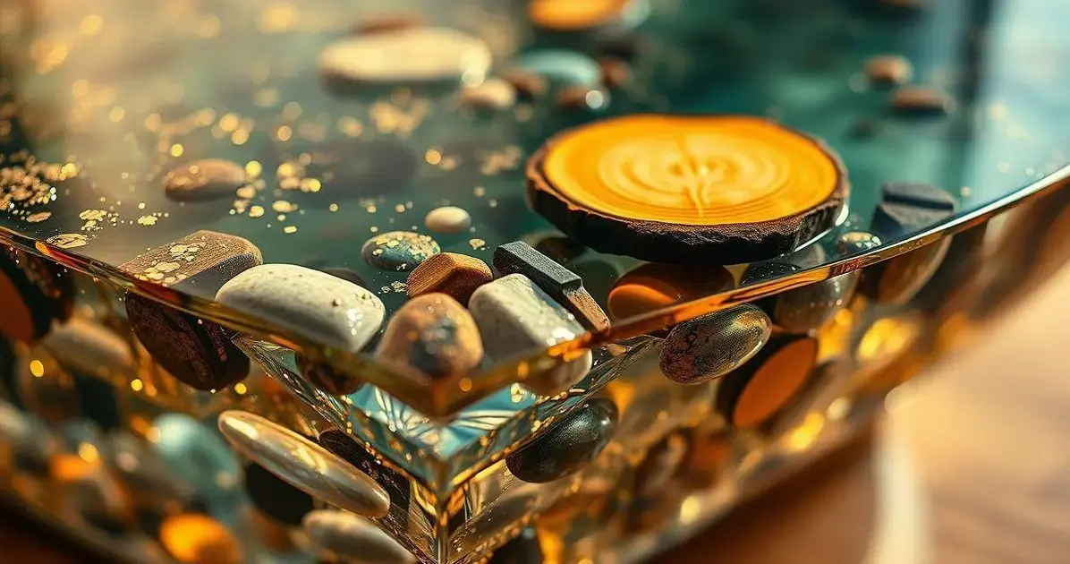 Base de mesa em resina epoxi