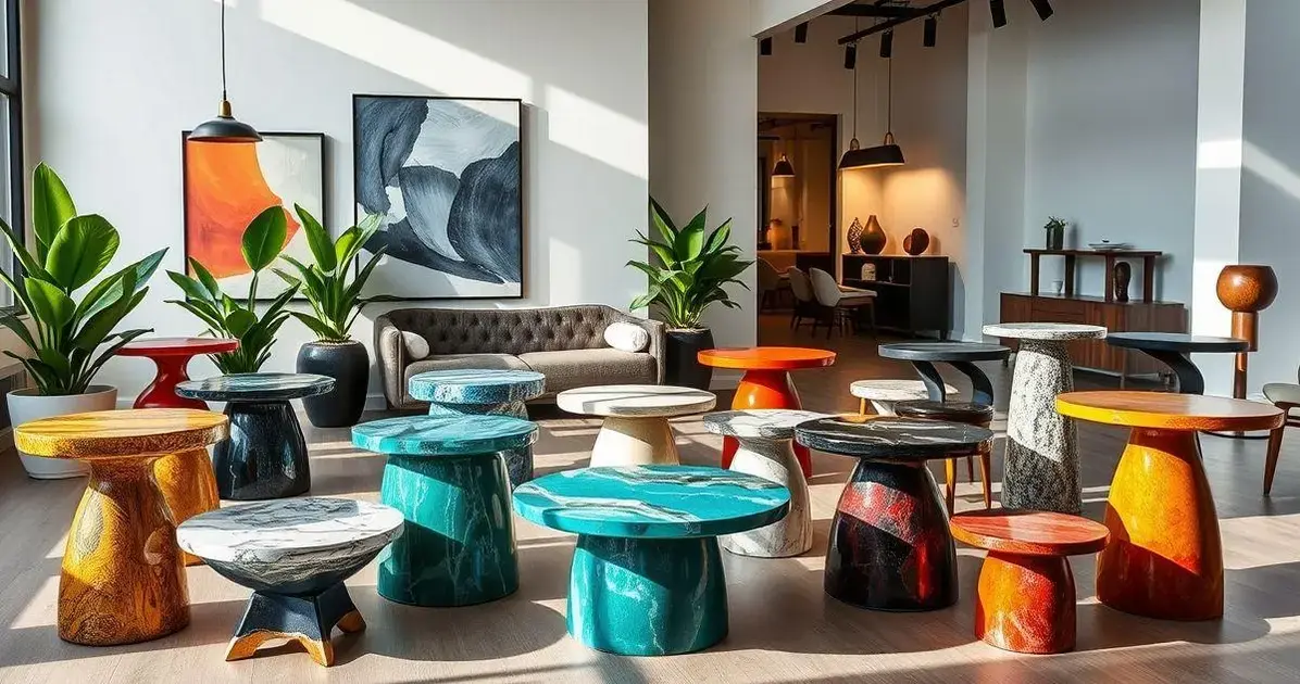 Base de mesa lateral resinada