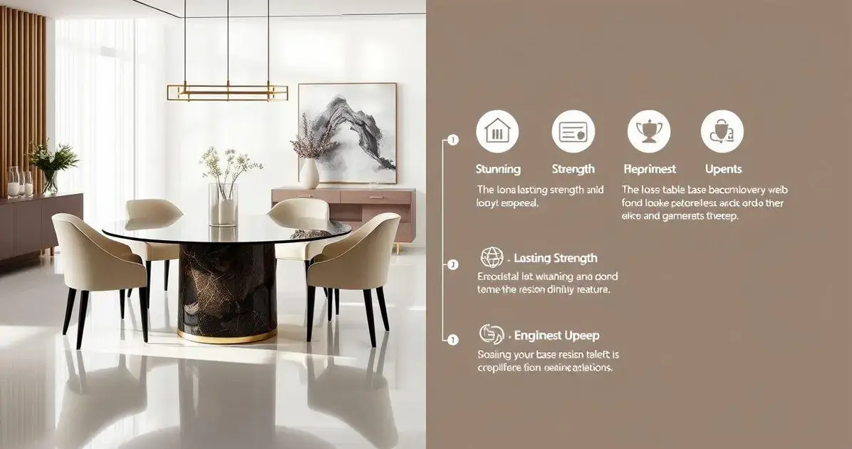 Base de mesa resinada