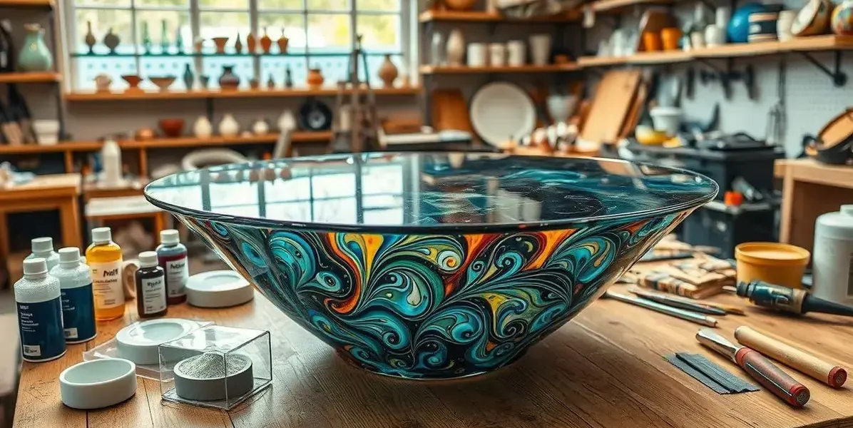 Base de mesa resinada