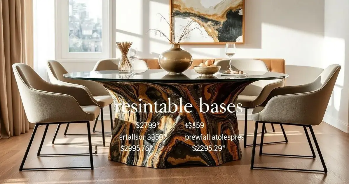 Base para mesa de jantar em resina preço