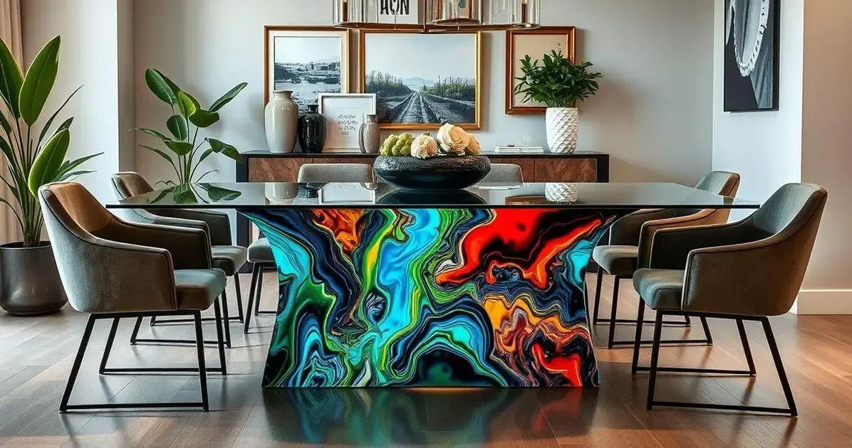 Base para mesa de resina epoxi