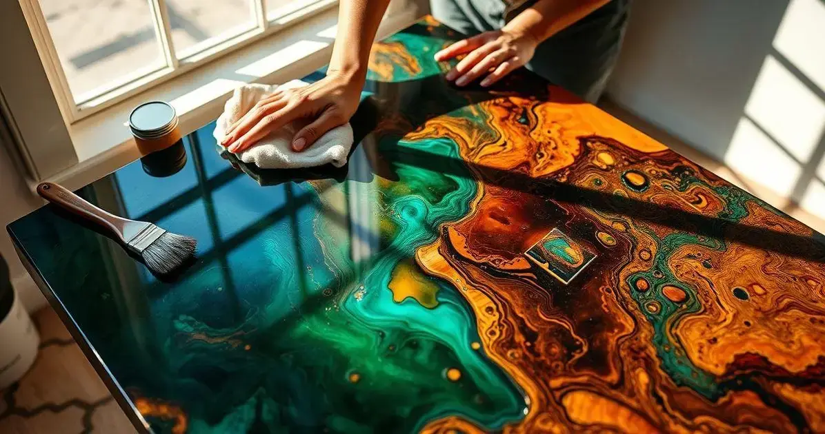 Cera para mesa de resina