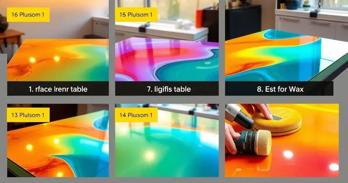 Cera para polir mesa de resina