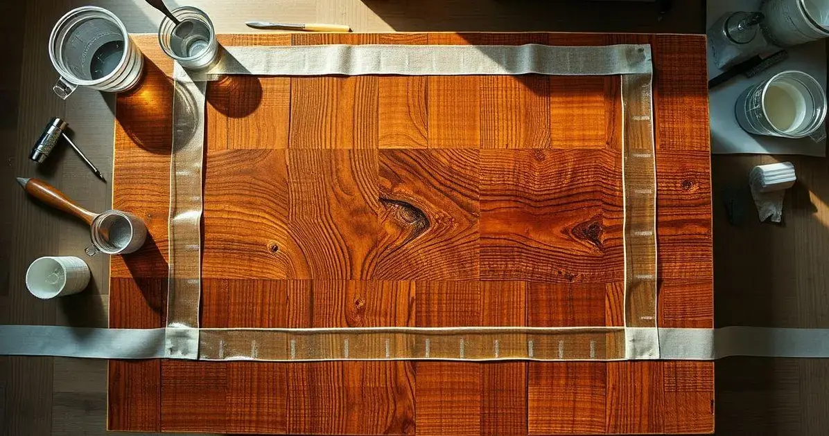 Como aplicar resina e mesa de madeira