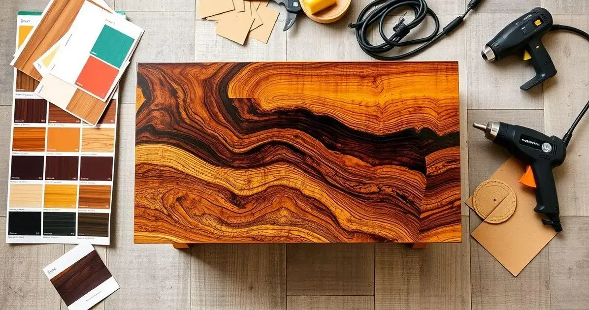 Como aplicar resina em mes de madeira