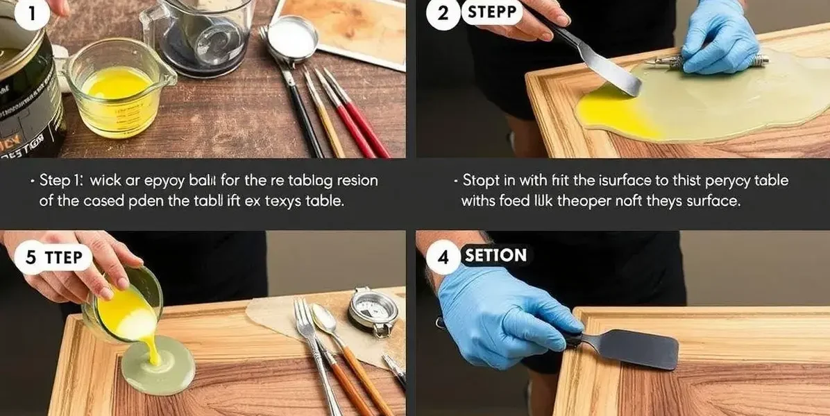 Como aplicar resina epoxi em borda de mesa