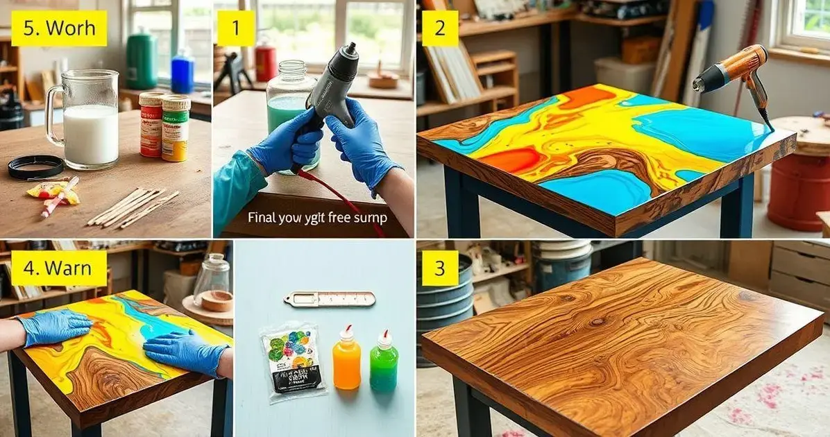 Como aplicar resina epoxi em tampo de mesa Como aplicar resina epoxi em tampo de mesa