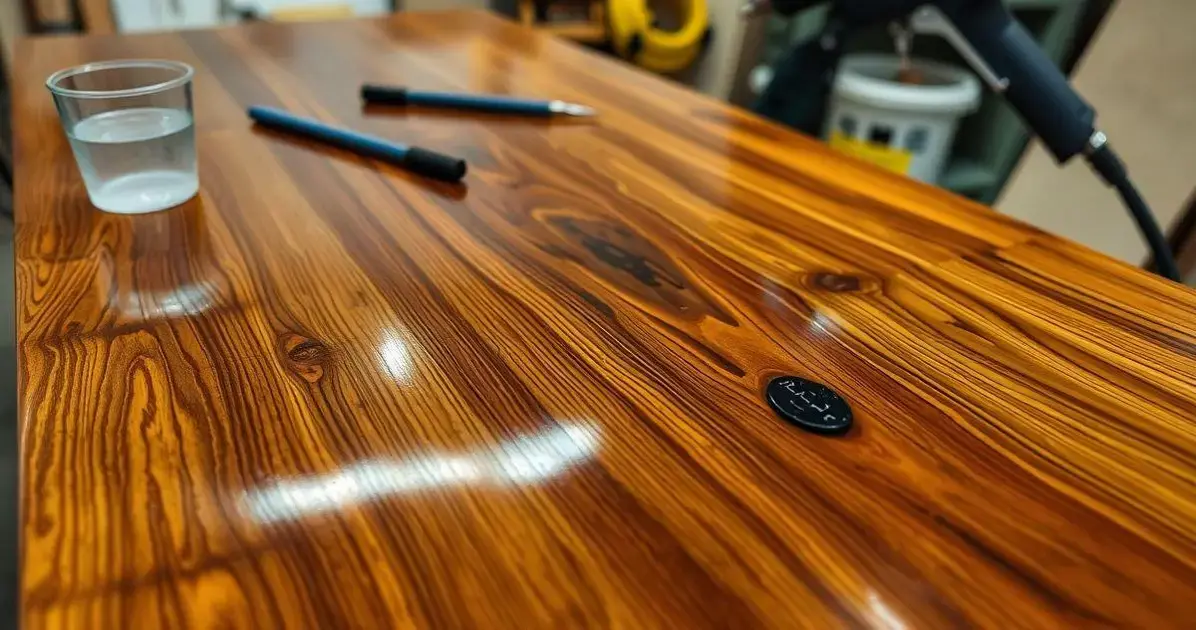 Como aplicar resina epoxi em tampo de mesa Como aplicar resina epoxi em tampo de mesa