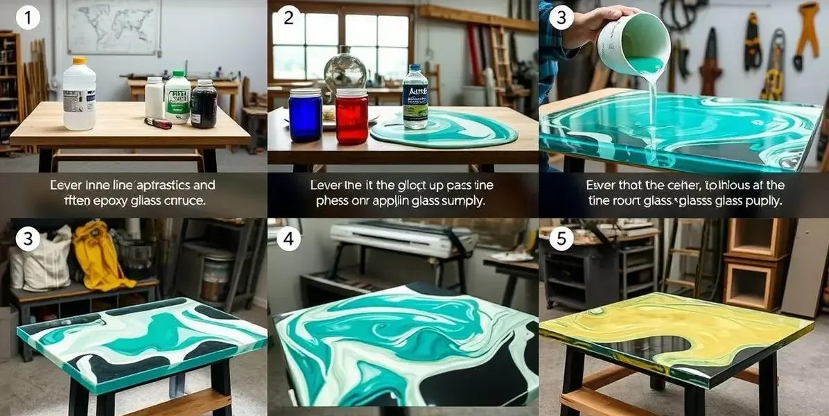 Como aplicar resina epoxi na mesa de vidro
