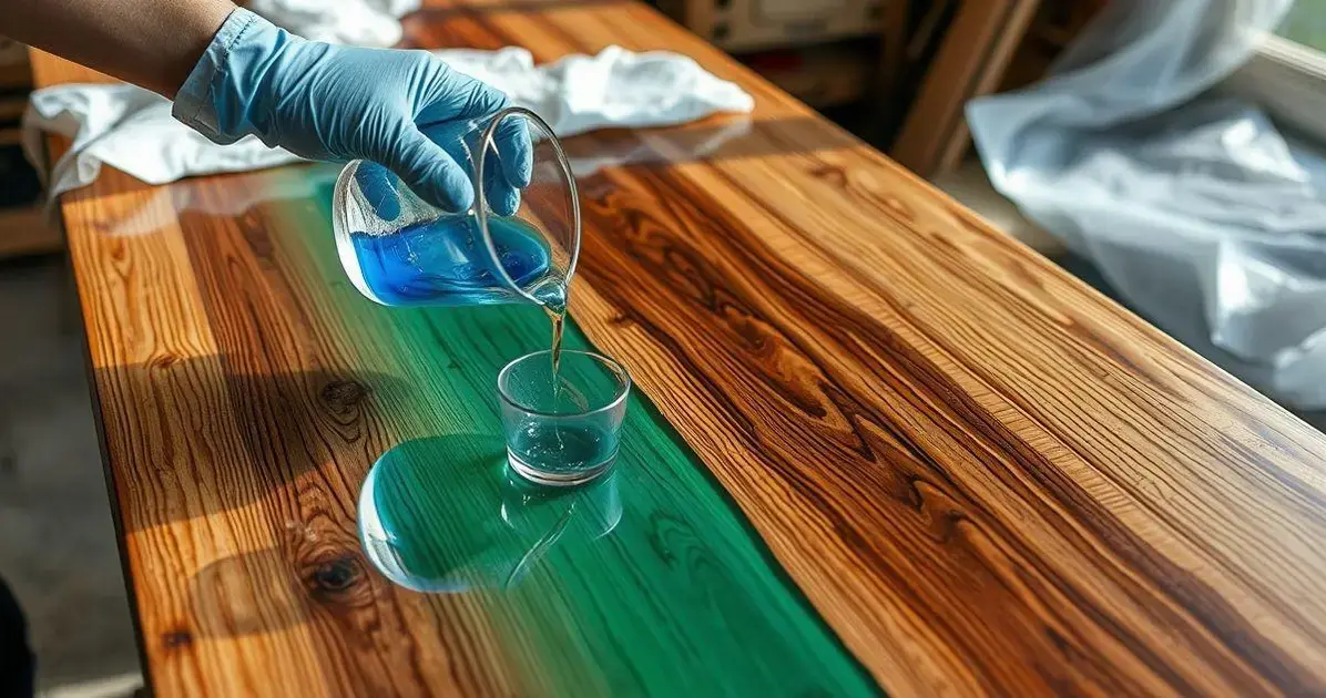 Como aplicar resina epoxi no tampo de mesa