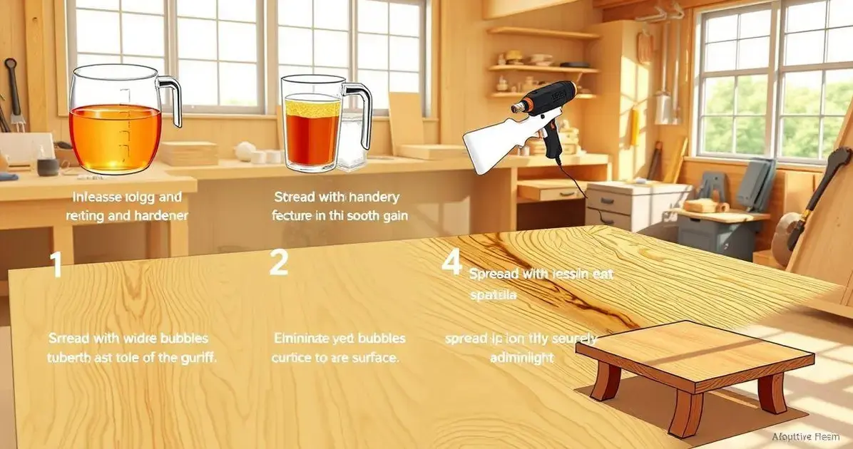 Como aplicar resina epóxi em tampo de mesa