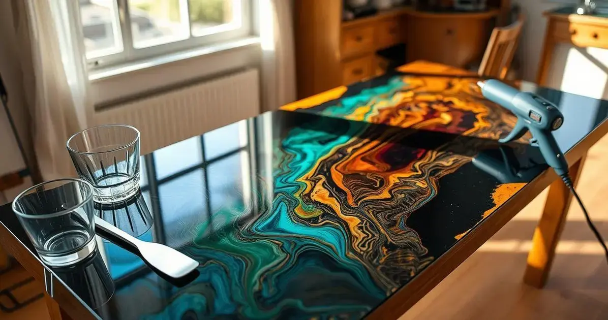 Como aplicar resina epóxi em tampo de mesa