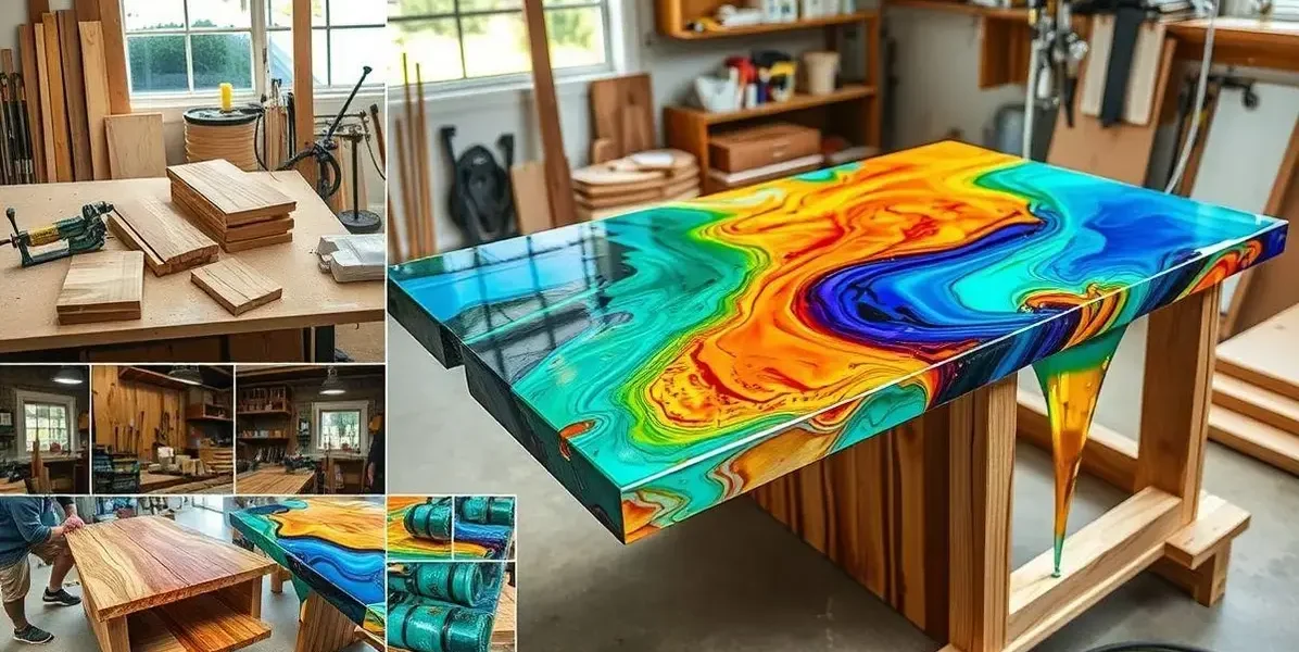 Como aprender a fazer mesa de resina e madeira