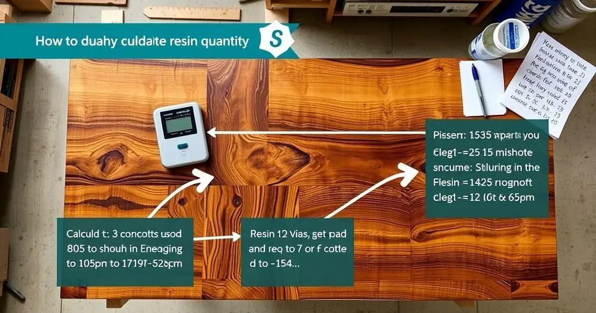 Como calcular a quantidade de resina em uma mesa