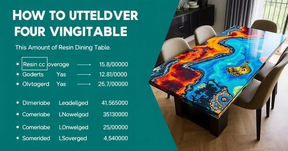 Como calcular quantidade de resina para mesa de jantar Como calcular quantidade de resina para mesa de jantar