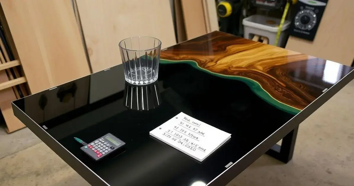 Como calcular quantidade de resina para mesa de jantar Como calcular quantidade de resina para mesa de jantar