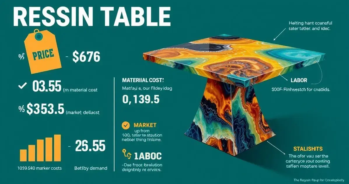 Como cobrar o valor certo de uma mesa resinada