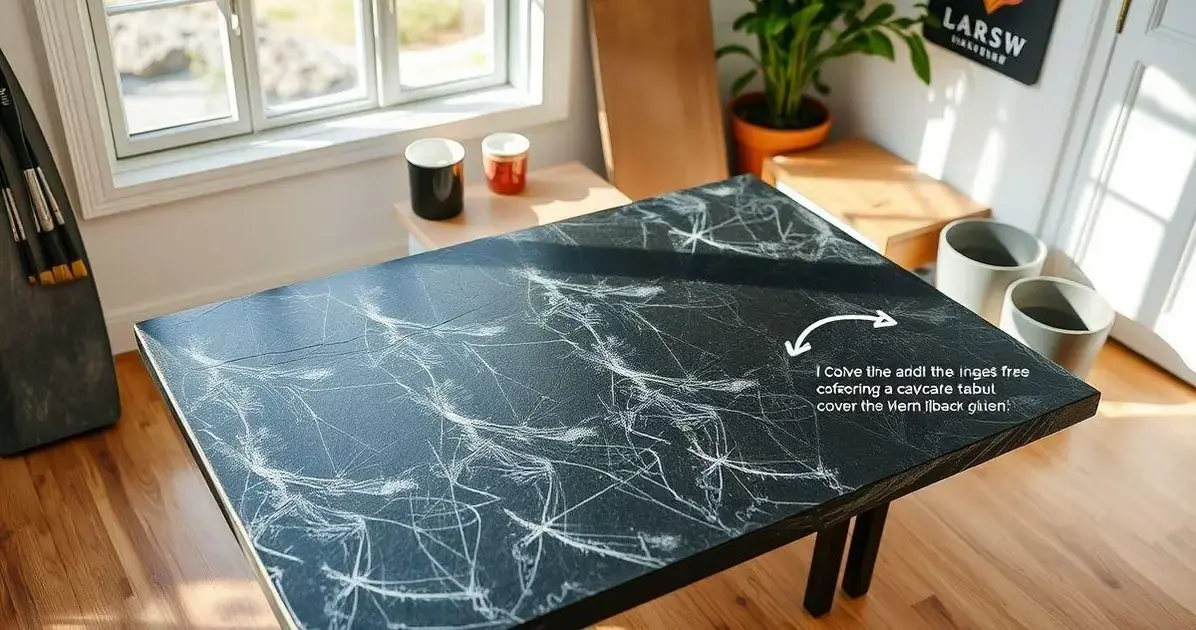 Como cobrir uma mesa de ardósia com resina transparente Como cobrir uma mesa de ardósia com resina transparente