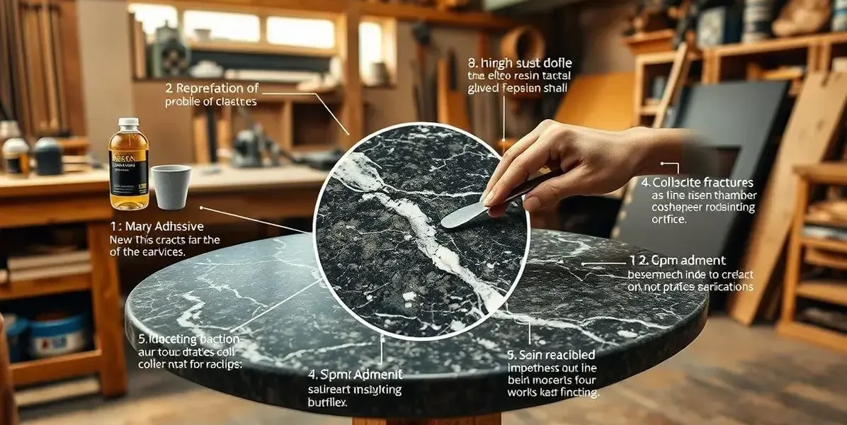 Como colar trincos na mesa de marmore de resina