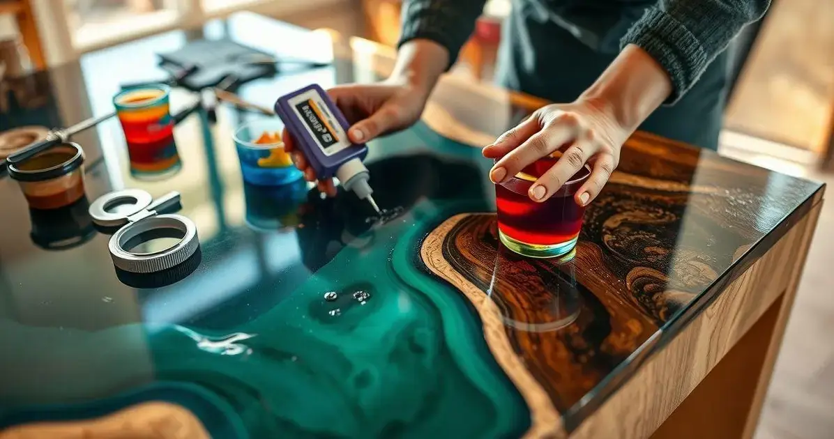 Como colar uma mesa de resina