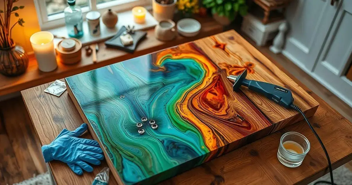 Como colocar resina em mesa de madeira em casa Como colocar resina em mesa de madeira em casa