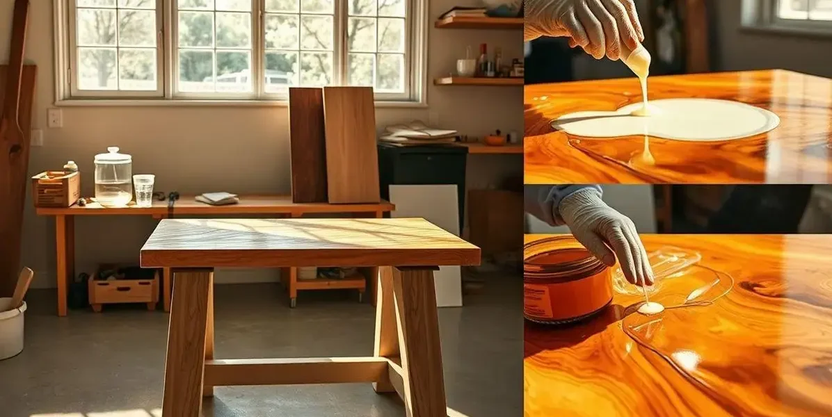 Como colocar resina em mesa de madeira em casa
