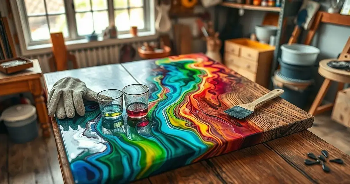 Como colocar resina epoxi em mesa de madeira Como colocar resina epoxi em mesa de madeira