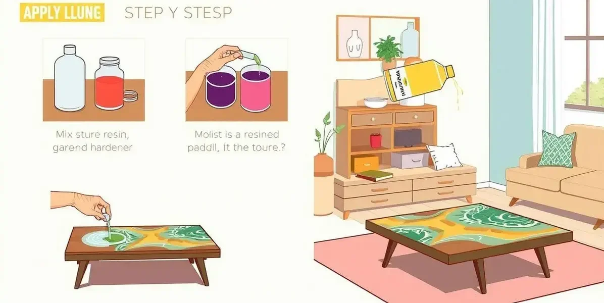 Como colocar resina na mesa de centro