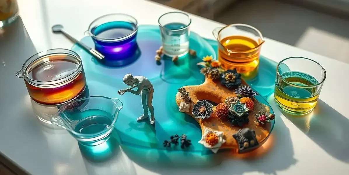 Como colocar uma figura na tampa de mesa de resina