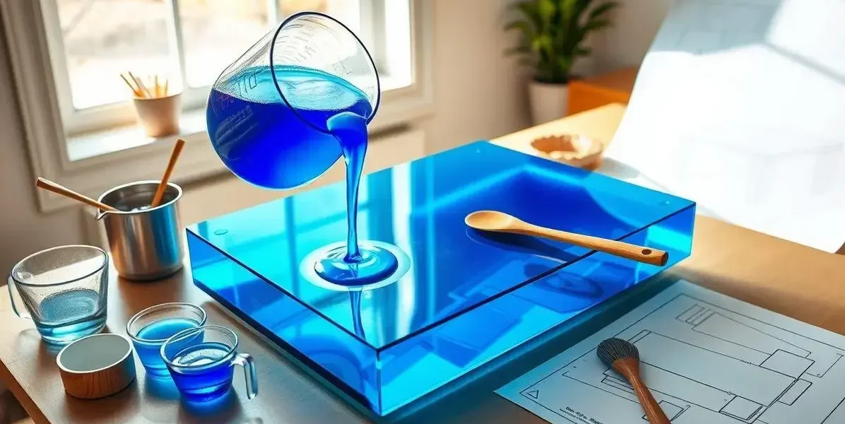 Como comprar resina azul liquida para fazer mesa de vidro