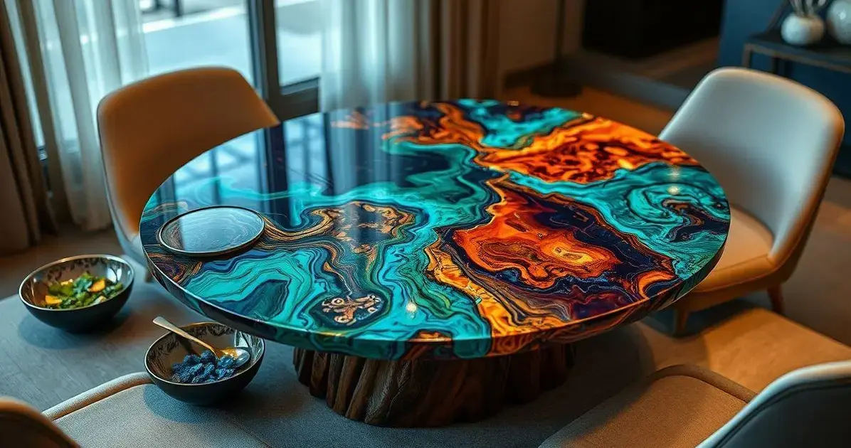 Como e feito tampo de mesa em resina Como e feito tampo de mesa em resina