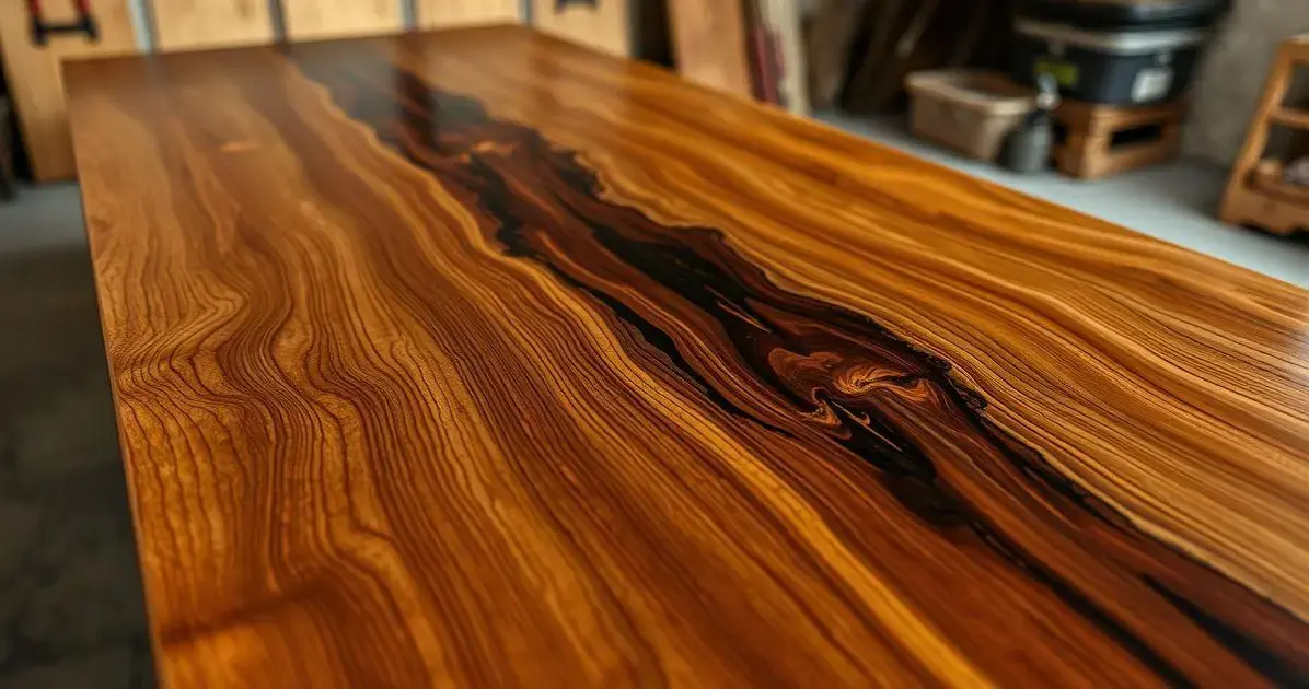 Como fabrica mesas de madeira com resina