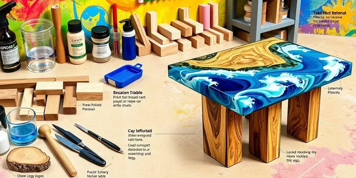 Como fabricar mesa de resina