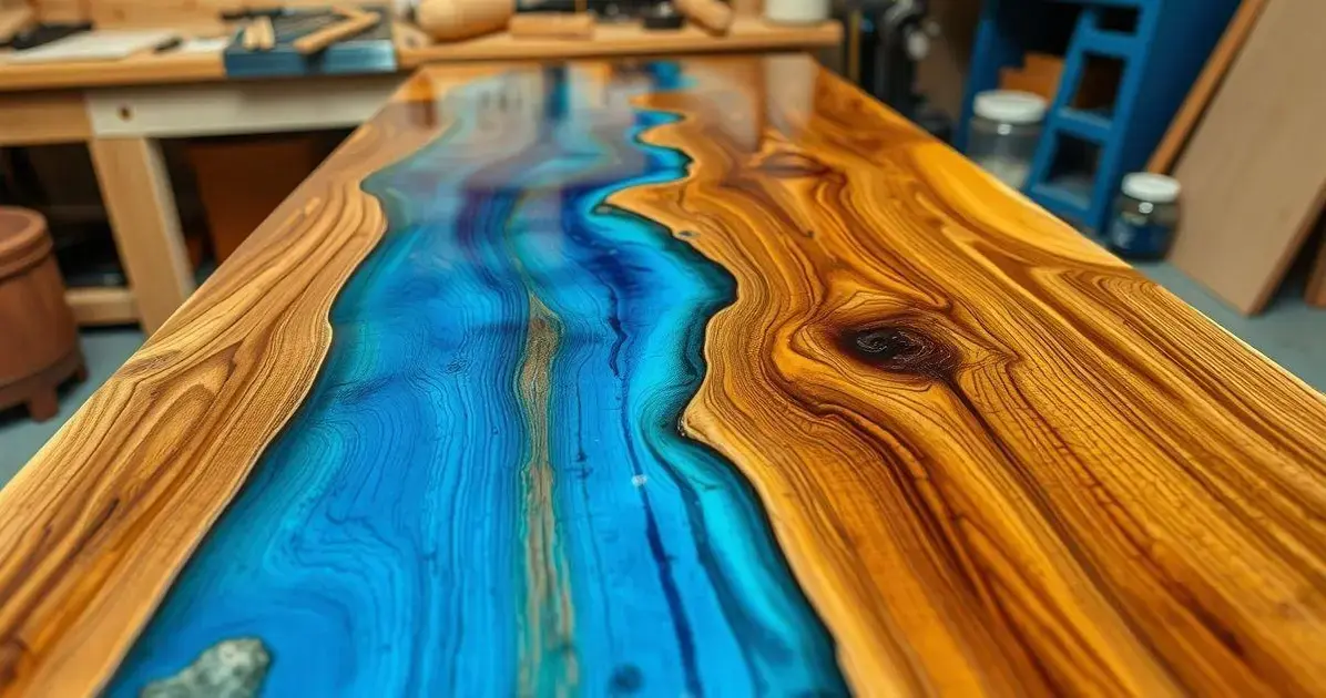 Como faze mesas de madeira com resina Como faze mesas de madeira com resina