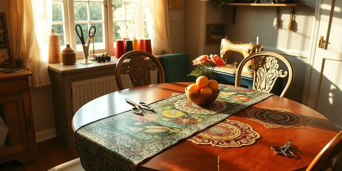 Como fazer caminho de mesa com manta resinada