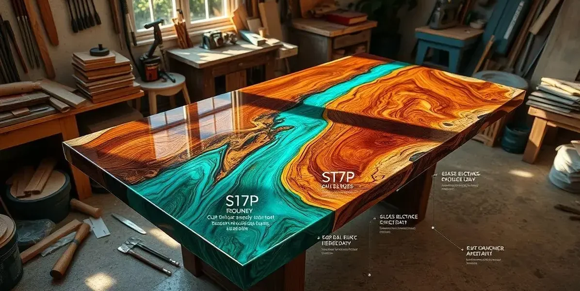 Como fazer mesa com madeira e resina de vidro